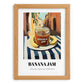 Banana Jam – Italian Outdoor Café Scene, Jam Still Life, set in oak frame