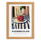 Watermelon Jam – Italian Café on the Corner, Jam Painting, set in oak frame