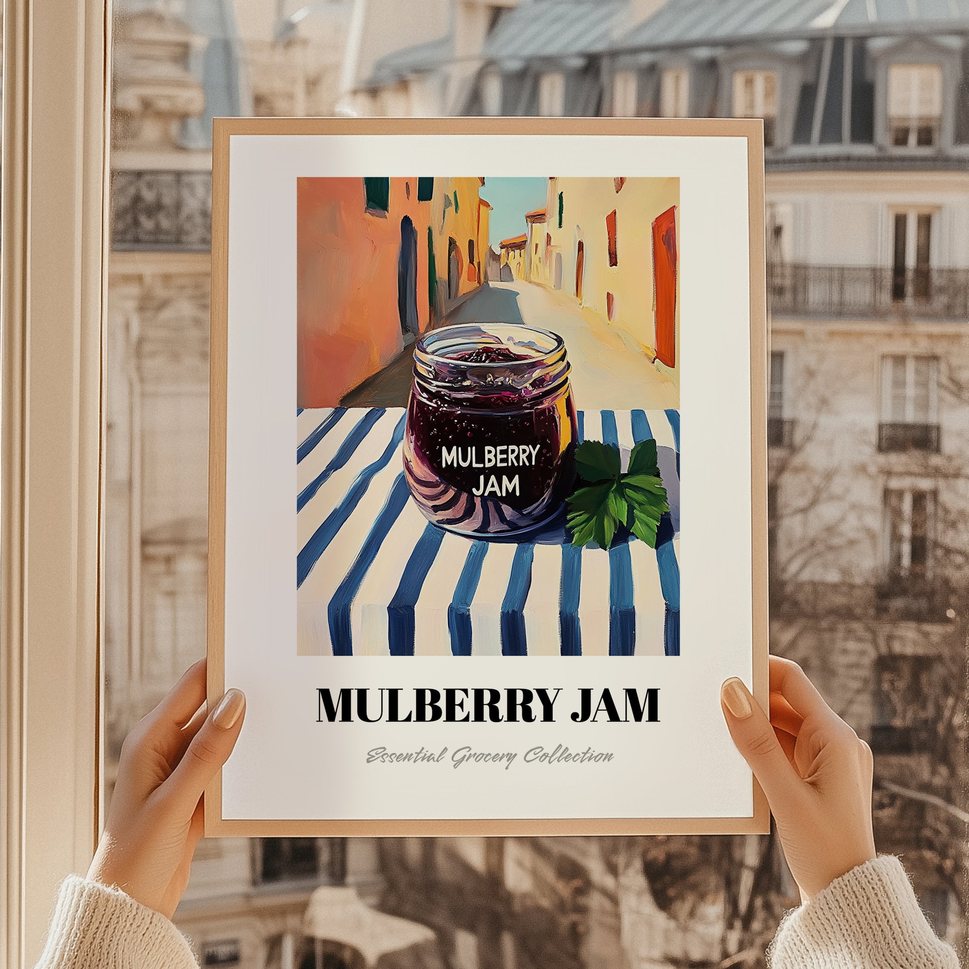 Mulberry Jam – Italian Café on the Corner, Jam Illustration, styled in a charming Paris street view