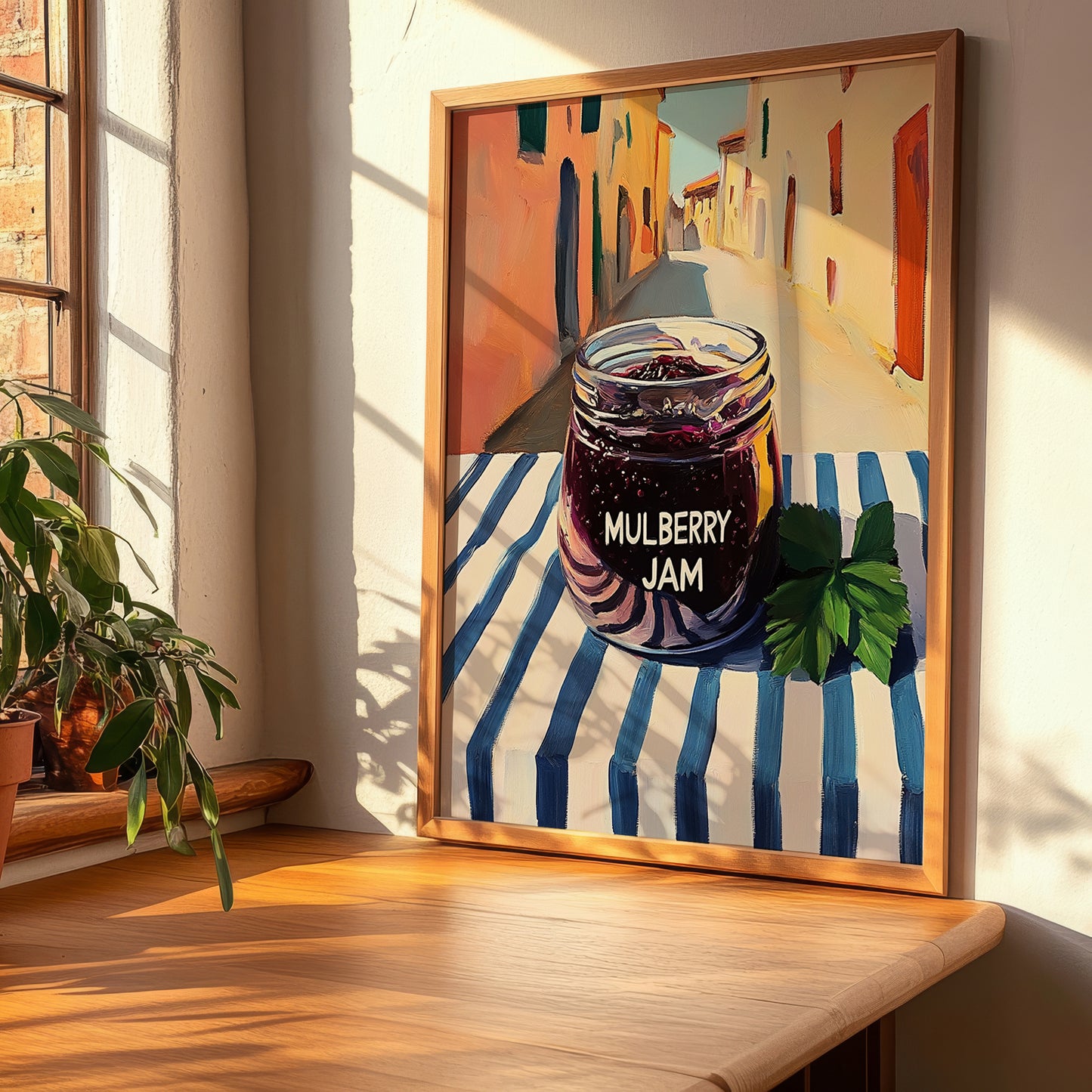 Mulberry Jam – Italian Café on the Corner, Jam Illustration, clean layout with no caption