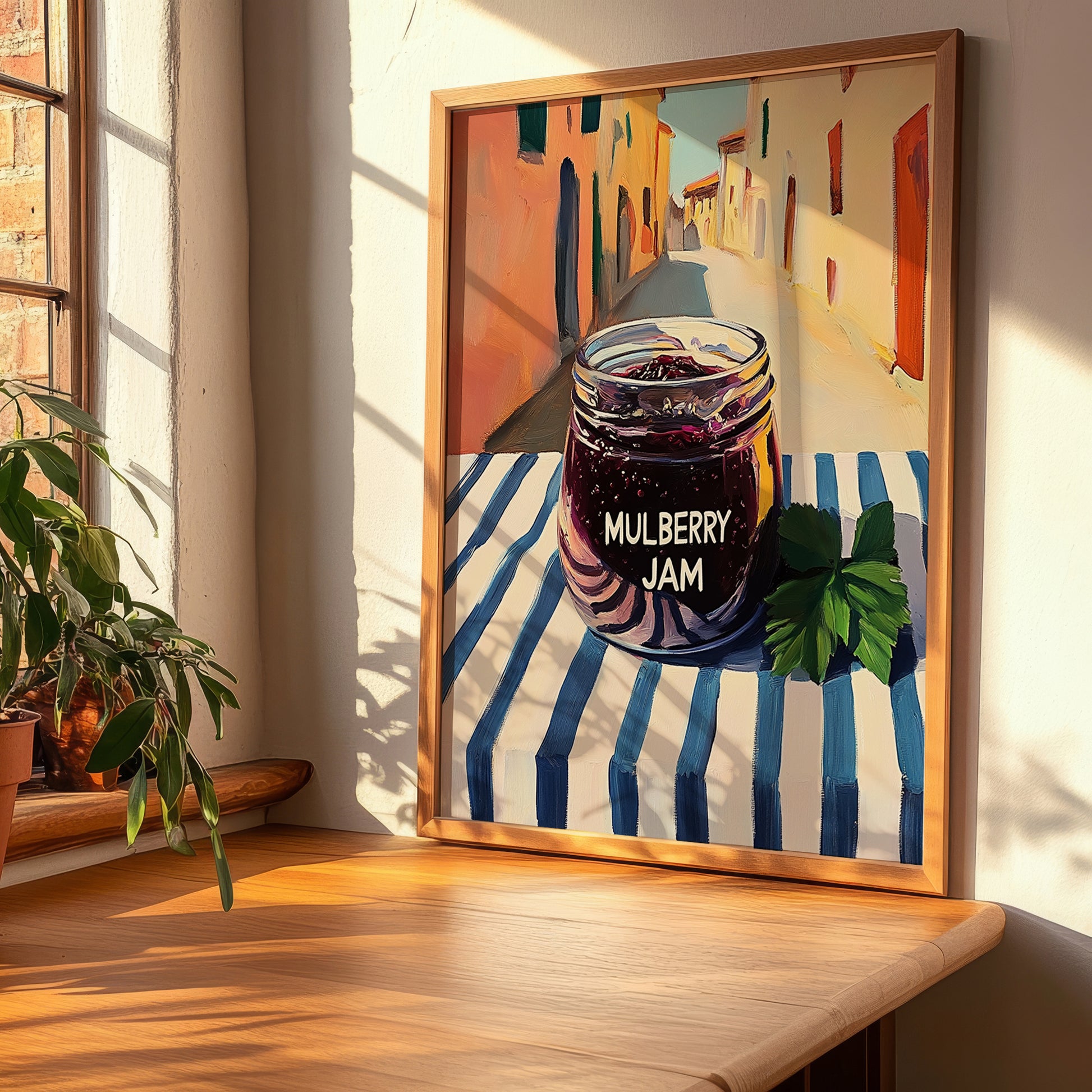 Mulberry Jam – Italian Café on the Corner, Jam Illustration, clean layout with no caption