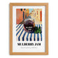 Mulberry Jam – Italian Café on the Corner, Jam Illustration, set in oak frame
