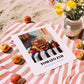 Tomato Jam – Italian Outdoor Café Scene, Jam Wall Decor, unframed on coastal sand