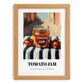 Tomato Jam – Italian Outdoor Café Scene, Jam Wall Decor, set in oak frame