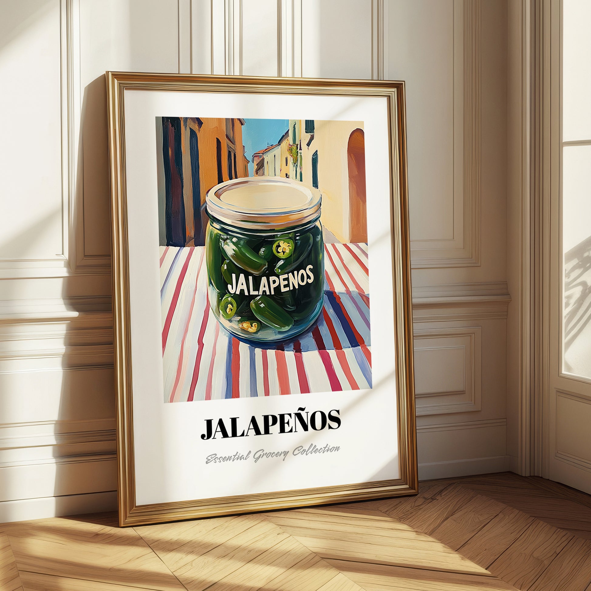 Jalapenos – Italian Urban Café Scene, Canned Vegetables Still Life