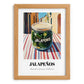 Jalapenos – Italian Urban Café Scene, Canned Vegetables Still Life, set in oak frame