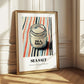 Sea Salt – on Striped Tablecloth, Spices Poster