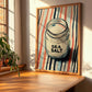 Sea Salt – on Striped Tablecloth, Spices Poster, clean layout with no caption