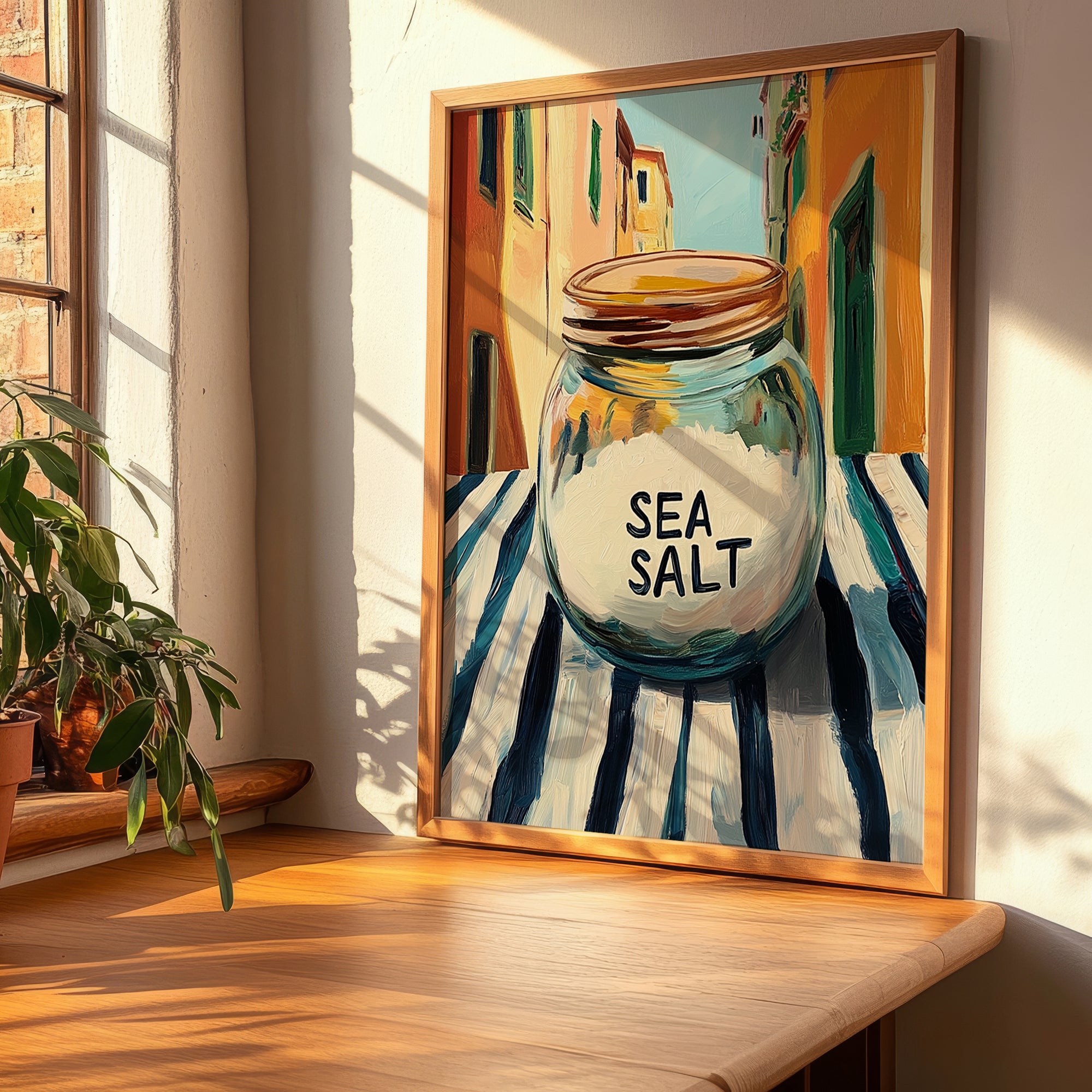 Sea Salt – Italian Café on the Corner, Spices Painting, clean layout with no caption
