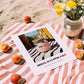 Himalayan Pink Salt – Italian Outdoor Café Scene, Spices Still Life, unframed on coastal sand