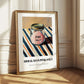 Himalayan Pink Salt – on Striped Tablecloth, Spices Poster