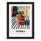 Paprika – Italian Street Café Scene, Spices Still Life, in sleek black frame