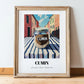 Cumin – Italian Café on the Corner, Spices Wall Decor, in wooden frame leaning on the floor
