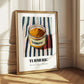 Turmeric – on Striped Tablecloth, Spices Illustration