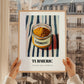 Turmeric – on Striped Tablecloth, Spices Illustration, styled in a charming Paris street view