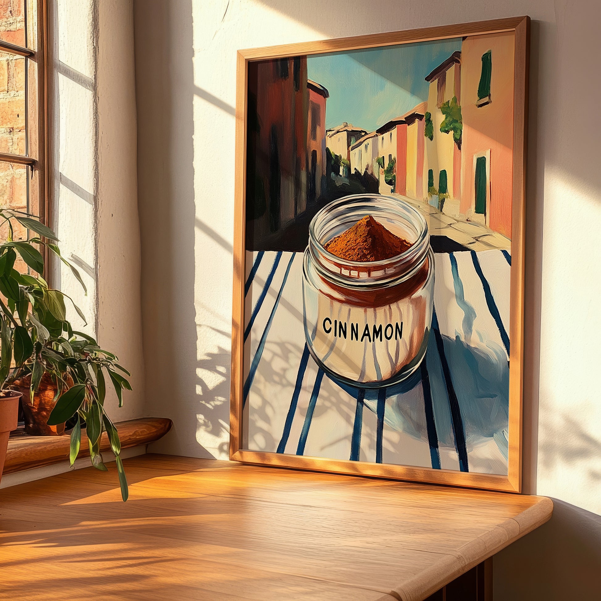 Cinnamon – Italian Urban Café Scene, Spices Poster, clean layout with no caption
