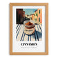 Cinnamon – Italian Urban Café Scene, Spices Poster, set in oak frame