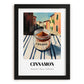 Cinnamon – Italian Urban Café Scene, Spices Poster, in sleek black frame