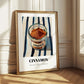 Cinnamon – on Striped Tablecloth, Spices Still Life