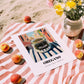 Oregano – Italian Outdoor Café Scene, Spices Still Life, unframed on coastal sand