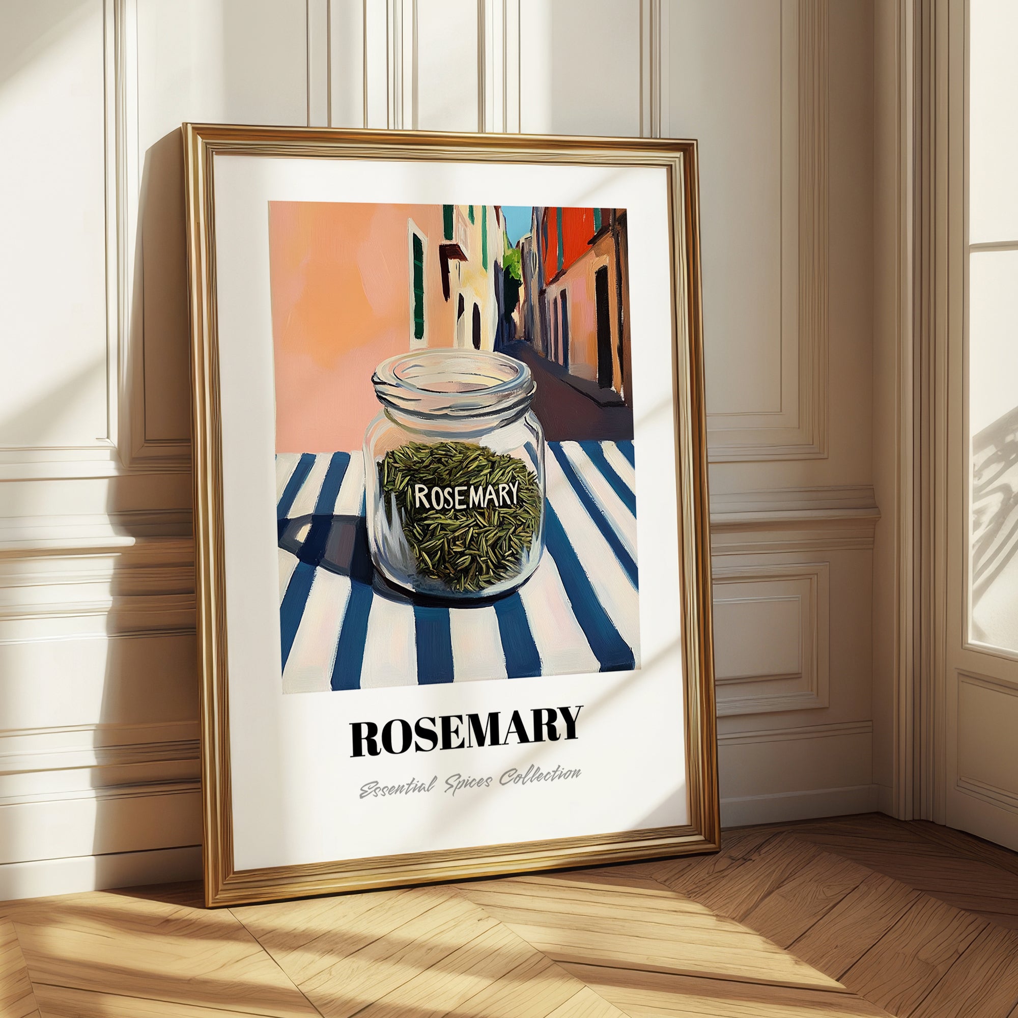 Rosemary – Italian Outdoor Café Scene, Spices Wall Print