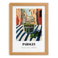 Parsley – Italian Street Café Scene, Spices Poster, set in oak frame