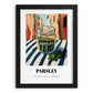 Parsley – Italian Street Café Scene, Spices Poster, in sleek black frame