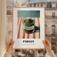 Parsley – on Striped Tablecloth, Spices Wall Decor, styled in a charming Paris street view