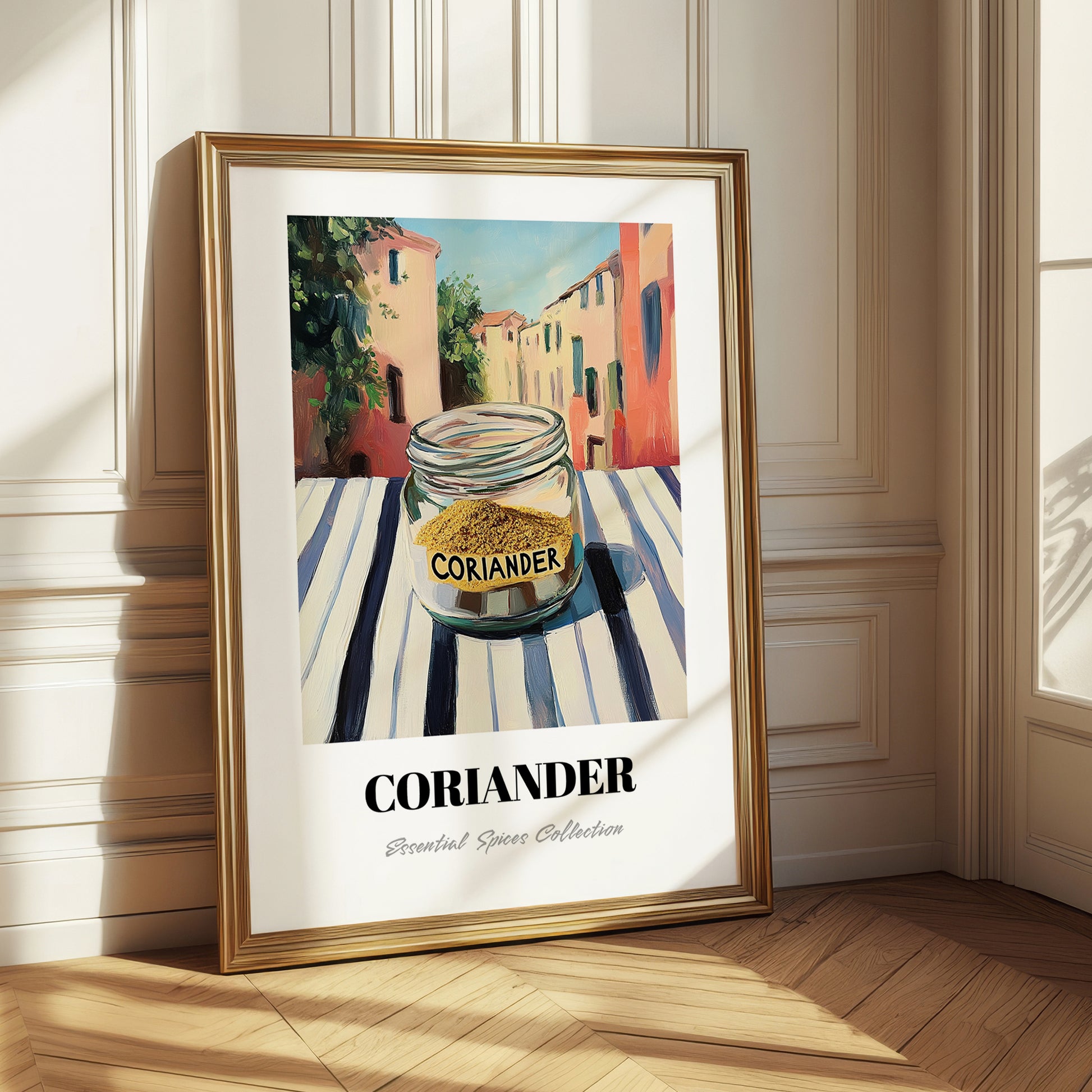 Coriander – Italian Urban Café Scene, Spices Wall Print