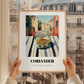 Coriander – Italian Urban Café Scene, Spices Wall Print, styled in a charming Paris street view