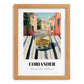 Coriander – Italian Urban Café Scene, Spices Wall Print, set in oak frame