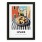 Ginger – Italian Café on the Corner, Spices Painting, in sleek black frame