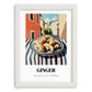 Ginger – Italian Café on the Corner, Spices Painting, placed in minimal white frame