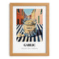 Garlic – Italian Outdoor Café Scene, Spices Still Life, set in oak frame