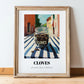 Cloves – Italian Urban Café Scene, Spices Wall Decor, in wooden frame leaning on the floor