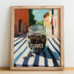 Cloves – Italian Urban Café Scene, Spices Wall Decor, no-text version framed in wood