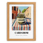 Cardamom – Italian Outdoor Café Scene, Spices Poster, set in oak frame