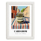 Cardamom – Italian Outdoor Café Scene, Spices Poster, placed in minimal white frame