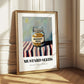 Mustard Seeds – on Striped Tablecloth, Spices Print