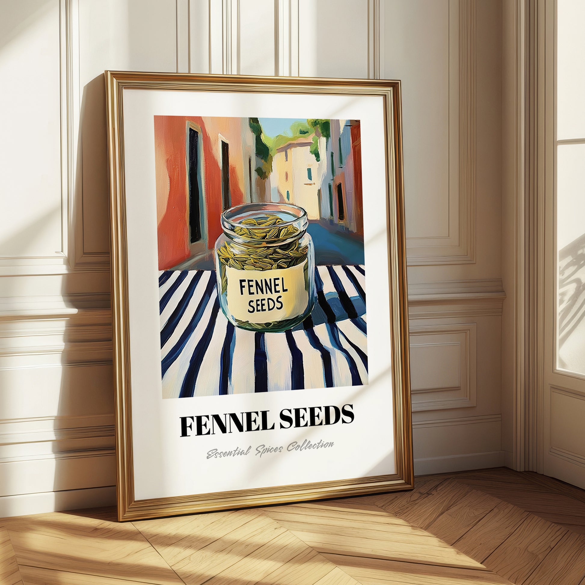 Fennel Seeds – Italian Street Café Scene, Spices Still Life