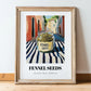 Fennel Seeds – Italian Street Café Scene, Spices Still Life, in wooden frame leaning on the floor