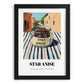 Star Anise – Italian Street Café Scene, Spices Still Life, in sleek black frame