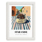 Star Anise – Italian Street Café Scene, Spices Still Life, placed in minimal white frame