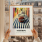 Saffron – Italian Street Café Scene, Spices Painting, styled in a charming Paris street view