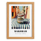 Marjoram – Italian Urban Café Scene, Spices Wall Decor, set in oak frame