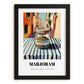 Marjoram – Italian Urban Café Scene, Spices Wall Decor, in sleek black frame