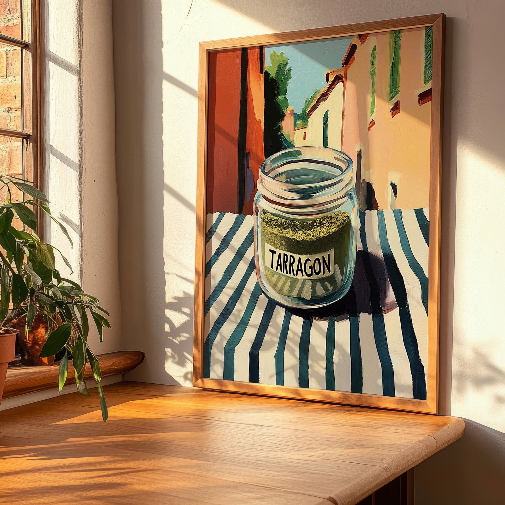 Tarragon – Italian Urban Café Scene, Spices Wall Decor, clean layout with no caption