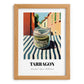 Tarragon – Italian Urban Café Scene, Spices Wall Decor, set in oak frame