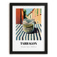 Tarragon – Italian Urban Café Scene, Spices Wall Decor, in sleek black frame