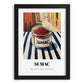 Sumac – Italian Café on the Corner, Spices Still Life, in sleek black frame